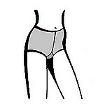 Pantyhose with pinstripe design